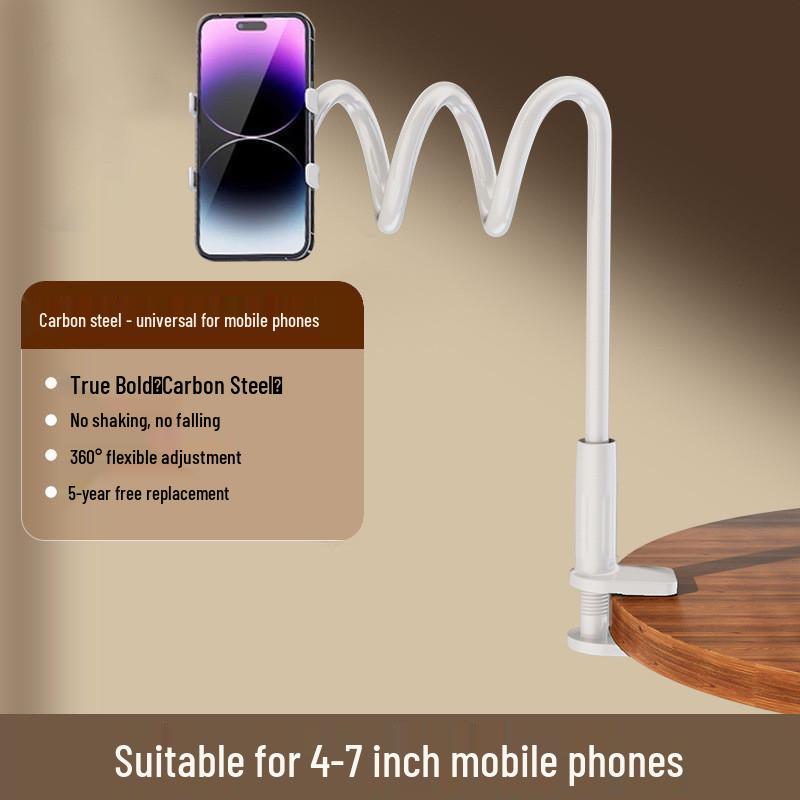 Adjustable Bedside Mobile & Tablet Stand for TV Binge-Watching, Suitable for Desktops, Beds, Dormitories, and More.