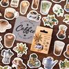 Journamm 44-46pcs Vintage Stickers Cute Flower Sticky DIY Scrapbooking Decor Junk Journal Collage Photo Album Sticker Stationery