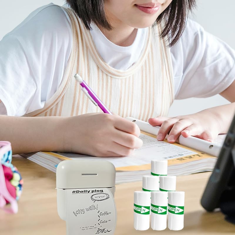 25PCS Mini Printer Paper, Mini Thermal Printer Paper, Thermal Sticker Paper, Mini Thermal Printer Sticker Paper, Ldeal for Photos, Journals, Notes,