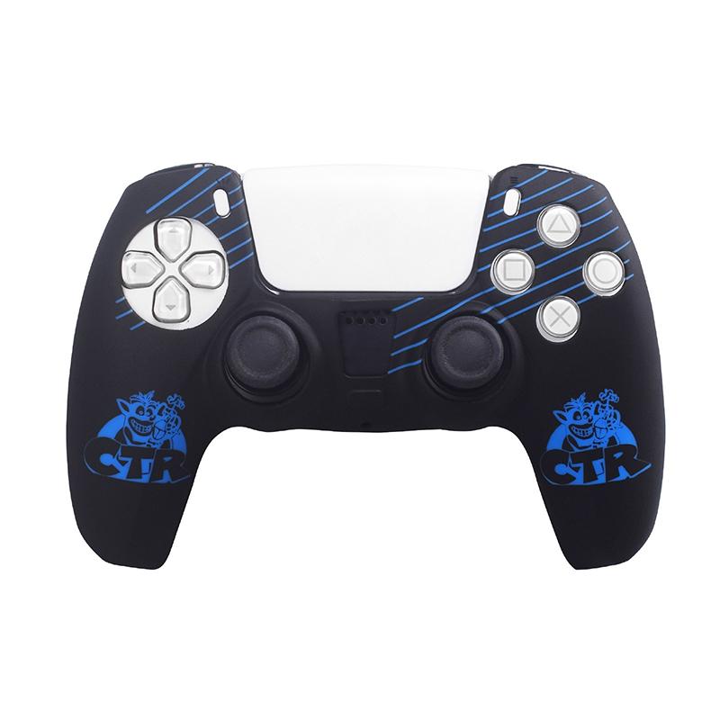 1Pcs Water Transfer Doodle Silicone Protective Cover Case For Sony Playstation 5 Ps5 Controller Gamepad Spider Silicone Case