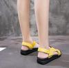 Fashion Cowhide Summer Sandals for Women Solid Color Leather Casual Flat Shoes Slip-on Lazy Shoes 3cm Heels Big Size 40 Beach Sandals