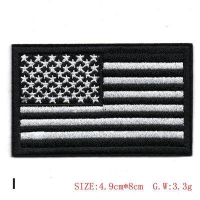 Thread USA Apparel Sewing Sew On Garment Flag Appliques Embroidered Iron On Patches Clothes Stickers
