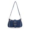 Denim small bag women's 2025 new high-end fashion commuter underarm bag simple chain shoulder messenger bag
