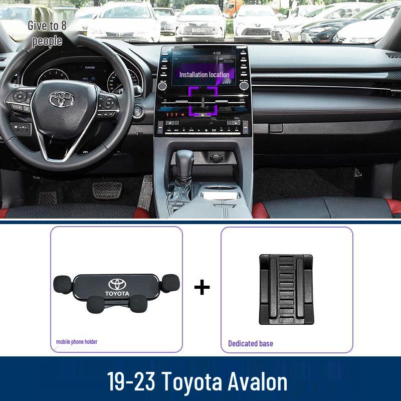 

Цей затискний тримач для телефону в автомобіль підходить для моделей Toyota Avalon 2019-2023 років і надійно фіксує ваш телефон у вентиляційній решітці. Toyota Avalon
