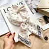 Autumn and winter Maillard cashew square scarf silk scarf women's shirt versatile neck small scarf tied hair decorative scarf