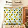 Federa Cuscino con Motivo Girasole Federa Cuscino in Lino Naturale Federa Cuscino Stampa Double-Face per Divano Decorazione Casa