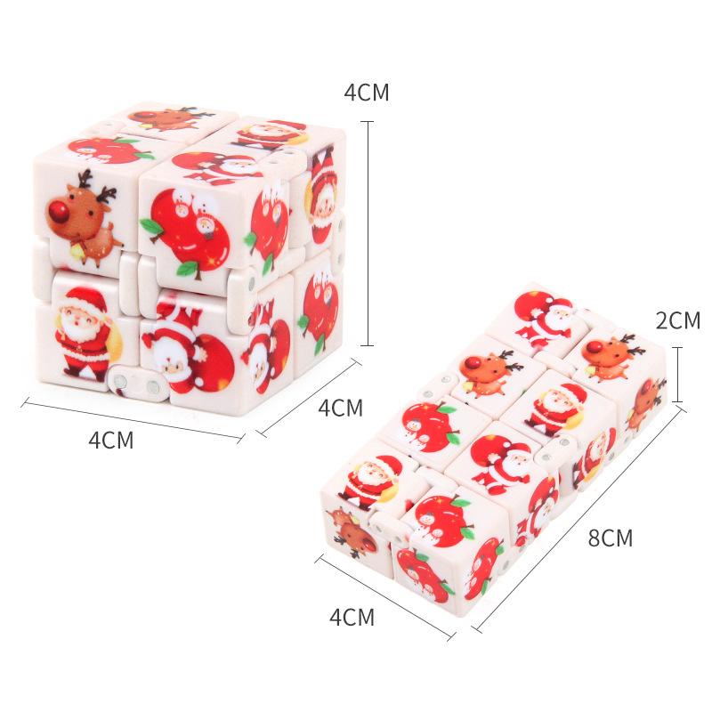 New Quirky Unzip Infinite Rubik'S Cube Christmas Halloween Rubik'S Cube Toy, Pocket Flip Cube Finger Rubik'S Cube