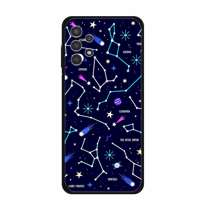 For Samsung Galaxy A73 Case A53 A33 5G A23 Soft Bumper Black Silicone Back Cover for Samsung A53 5G Phone Cases Cartoon Coque