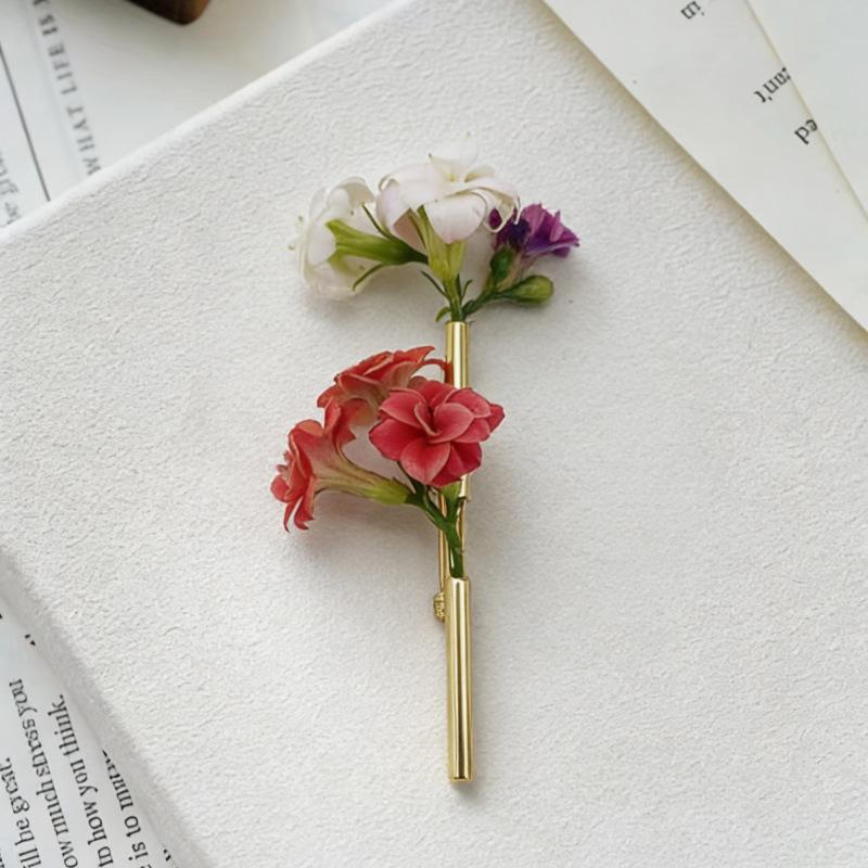 Decorative Branch Brooch Metal Design for Flower Lapel Pin Elegant Style