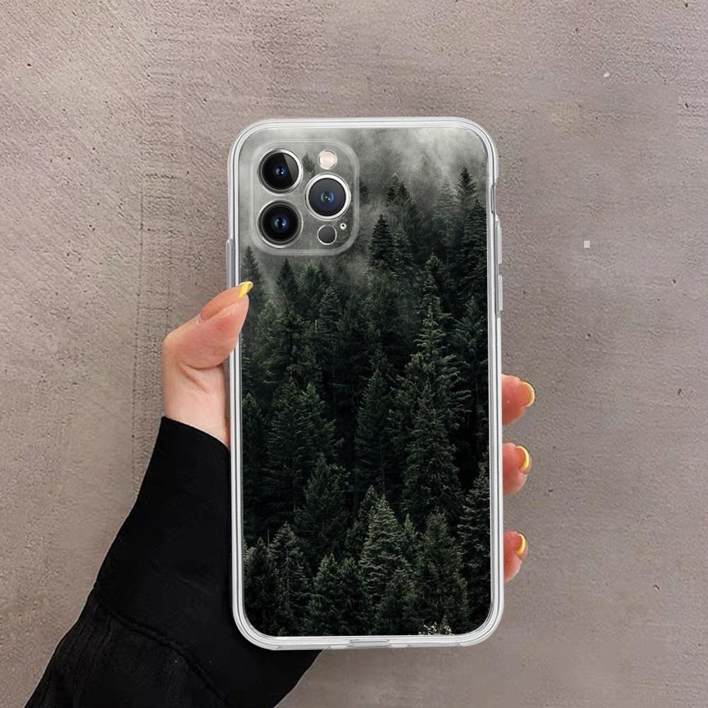 Mountain Forest Phone Case For IPhone 16 15 14 13 12 Mini 11 Pro XS Max X XR SE 6 7 8 Plus Soft Silicone Cover