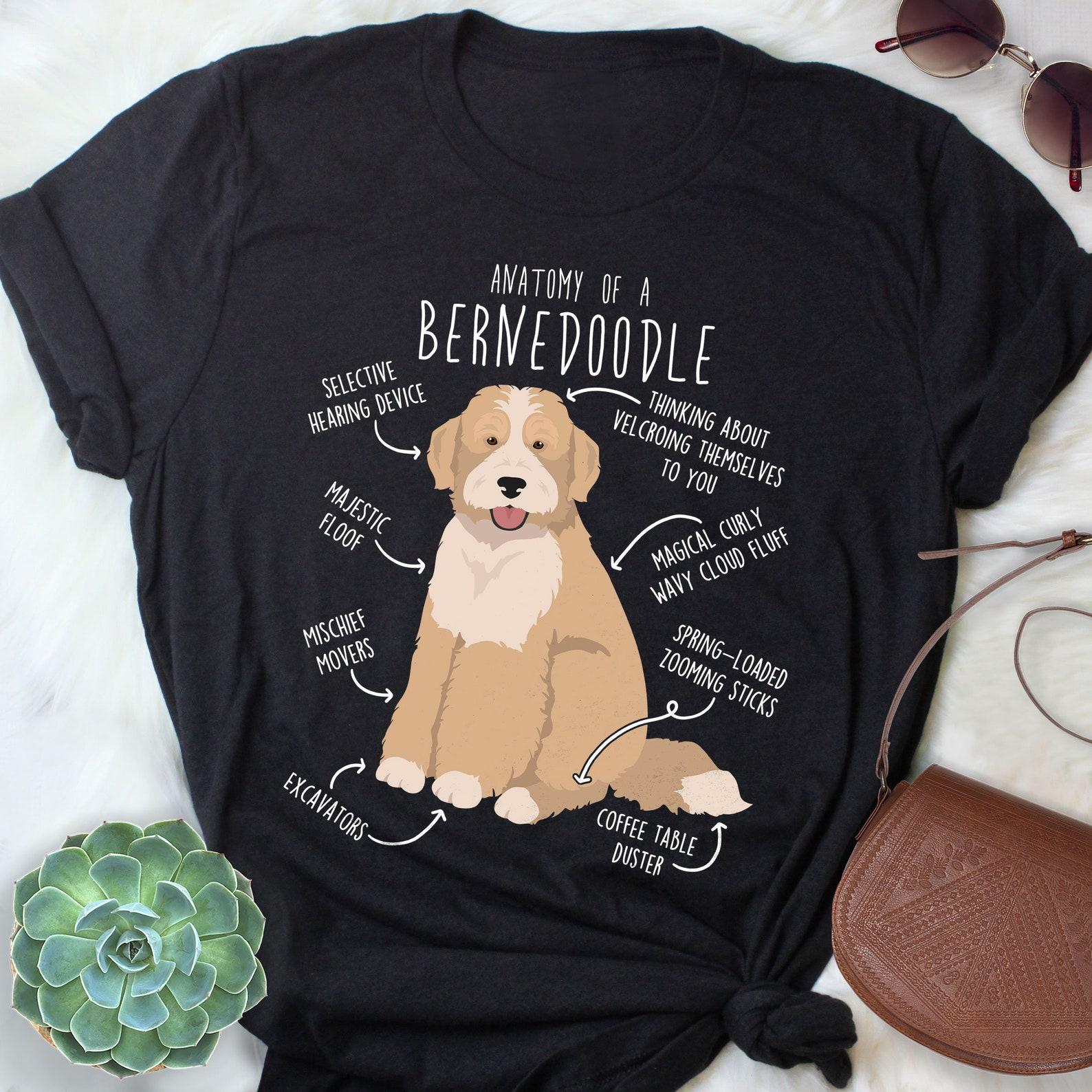 Bernedoodle Shirt, Recessive Yellow Bicolor Bernedoodle Dog Lover Gift, , Funny Cute Doodle T-shirt Poodle Mix Cross Tshirt Mom Dad 110