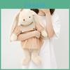Großes Lily Rabbit Plüschtier Schlafkissen Geschenk Mit Kariertem Kleid Und Schleifen Dekoration Für Mädchen Und Kinder