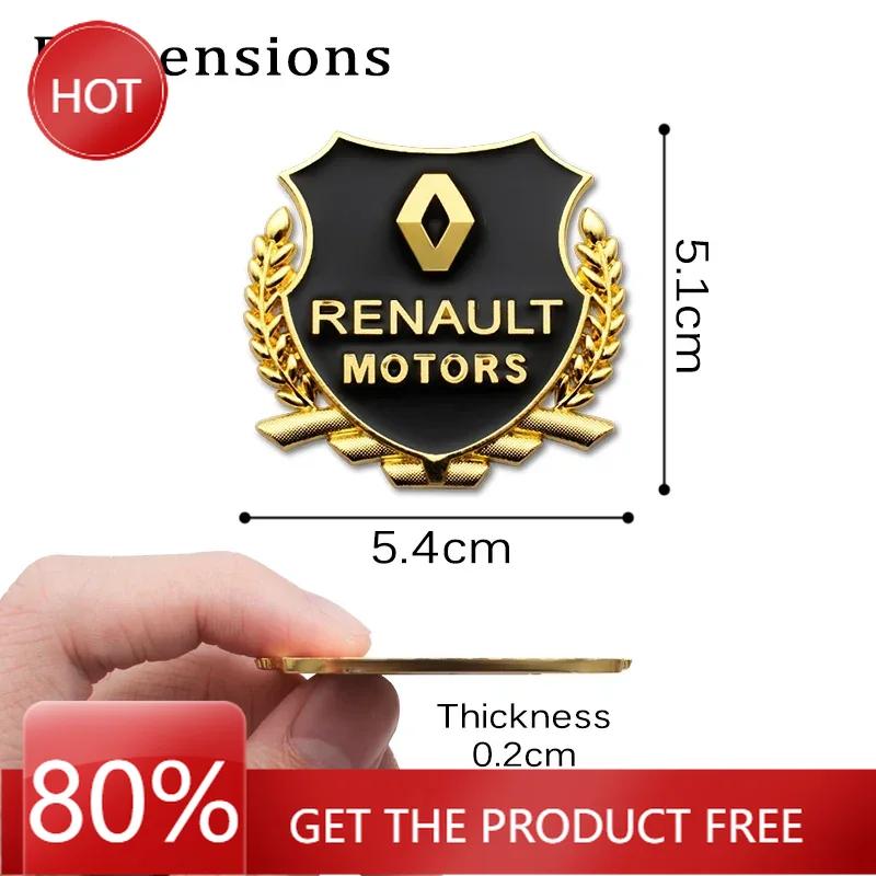 2026 Hot For Renault Hub Caps For Renault Megane 2 Duster Logan Captur Clio Laguna Fluence Kadjar 2Pcs 3D Car Body Trunk Sticker