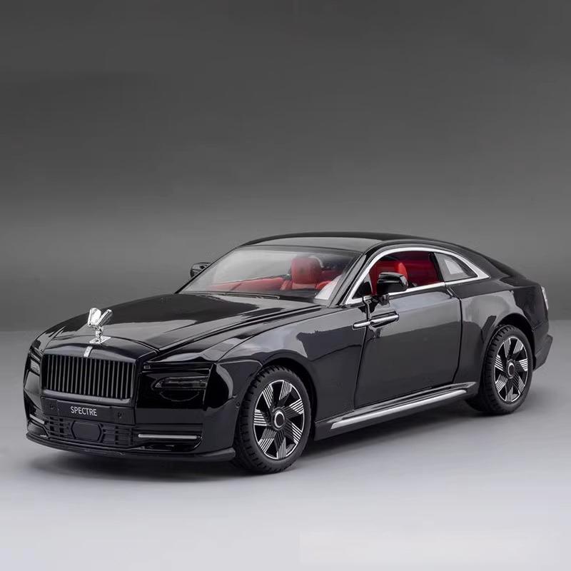 1:24 Rolls Royce Spectre Alloy Metal Diecast Model Car Sound & Light Pull Back Collection Hobby Decoration Birthday Gift For Boy