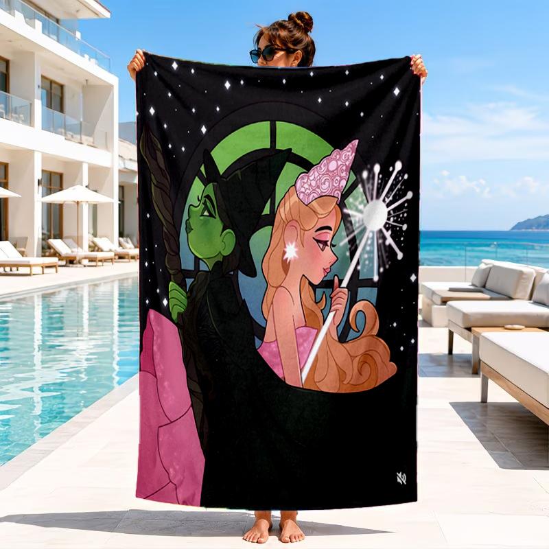 Magic witch And Friendship Beach Towel, Microfiber Beach Towel, Perfect For Pool, Beach, Travel, Home Decor Beach Party Fan gifts