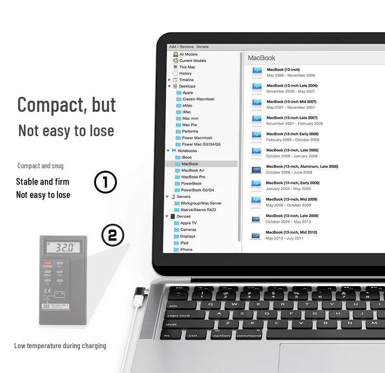 Adattatore Magnetico PD Tipo-C per MacBook e Laptop
