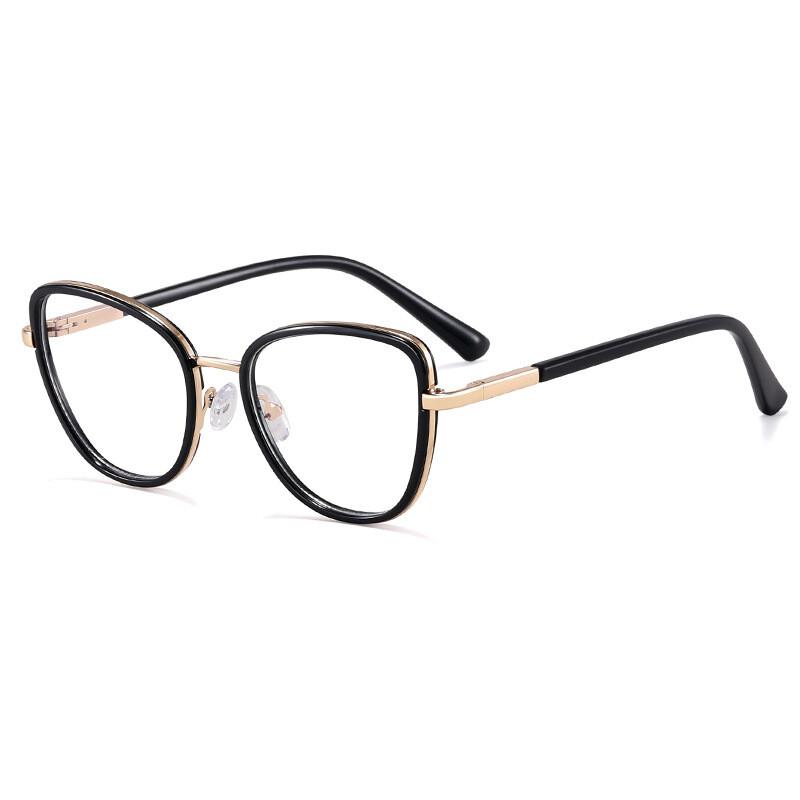 Leopard Cat Eye Reading Glasses Anti Blue Light Women Ultralight TR90 Far Sight Optical Eyewear Prescription