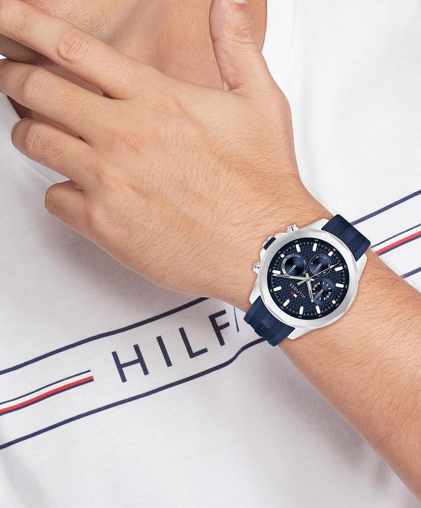 Tommy Hilfiger LARS Analog Silver Men's Watch, Blue/Blue, Strap