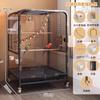 Luxury Bird Cage for Parakeets Cockatiels Lovebirds Premium Parrot Home Spacious Habitat for Indoor Splash-proof Metal Aviary