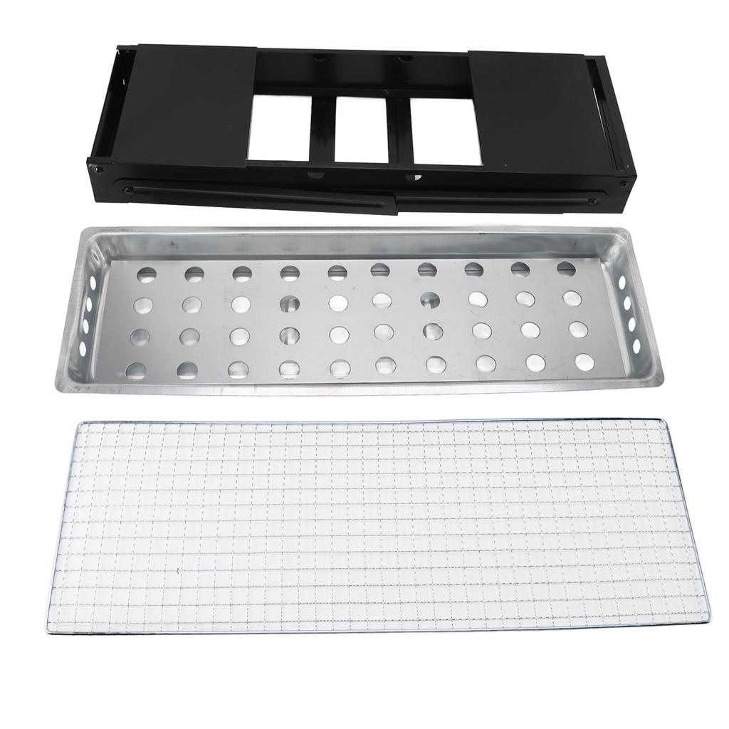 Portable Charcoal Grill Pull Out Stainless Steel Folding Good Heat Conductivity Anti Tipping Notebook Charcoal BBQ