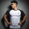 Men's Quick-Dry Color-Block Running T-Shirt - High Elasticity, Short-Sleeve Fitness Top