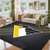 Pittsburgh Penguins Design Crystal Velvet Rug Soft Decorative Mat for Bedroom Entrance