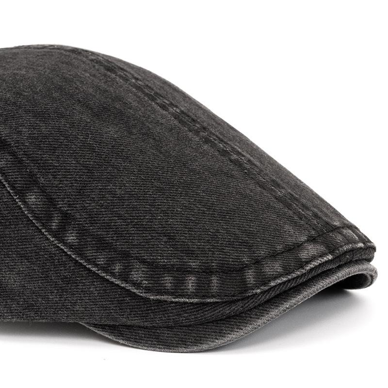 Britische Schirmmütze Herren Damen Retro Progressive Kappe Denim Baskenmütze