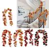2Pcs Artificial Leaves Vine Hanging Plant for Thanksgiving Decoration, Artificial Vine Autumn Festival Decoration