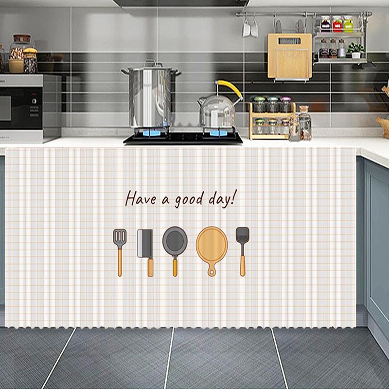 Cabinet Curtain No Punching Required Cabinet Dust Oil Curtains Dust-proof Cloth Curtains Blackout Wardrobe Bookcase Cloth