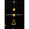 LED Christmas Decorative Suction Cup Lights Snowman Tree Star Curtain Battery Operated Holiday Lighting Set