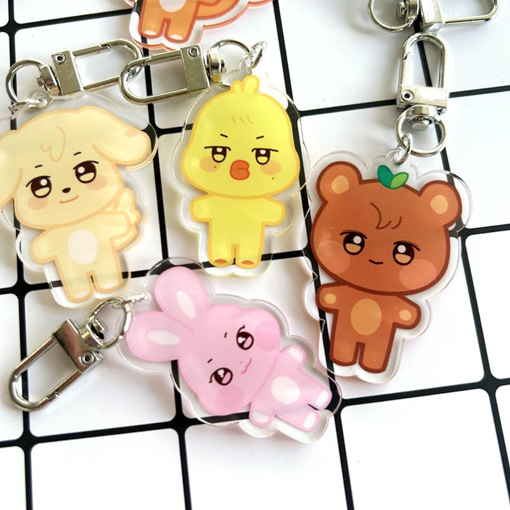 Animal Cartoon Keychain Acrylic Animal Keychain New Key Chain  Key