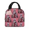 Charlie And Vaggie Valentines Hazbin Hotels Insulated Lunch Bag for School Cooler Thermal Food Box Tote Lunch Boxes Container