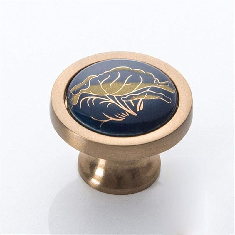 PYouo-Ручки для шкафов Европейские антикварные мебельные ручки Ручки для ящиков, Темно-синие/Керамические дверные ручки, Кухонные мебельные ручки и ручки для шкафов Cz 2086