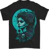Santa Muerte Day of the Dead Skull Fantasy Mens T-Shirt 100% Cotton