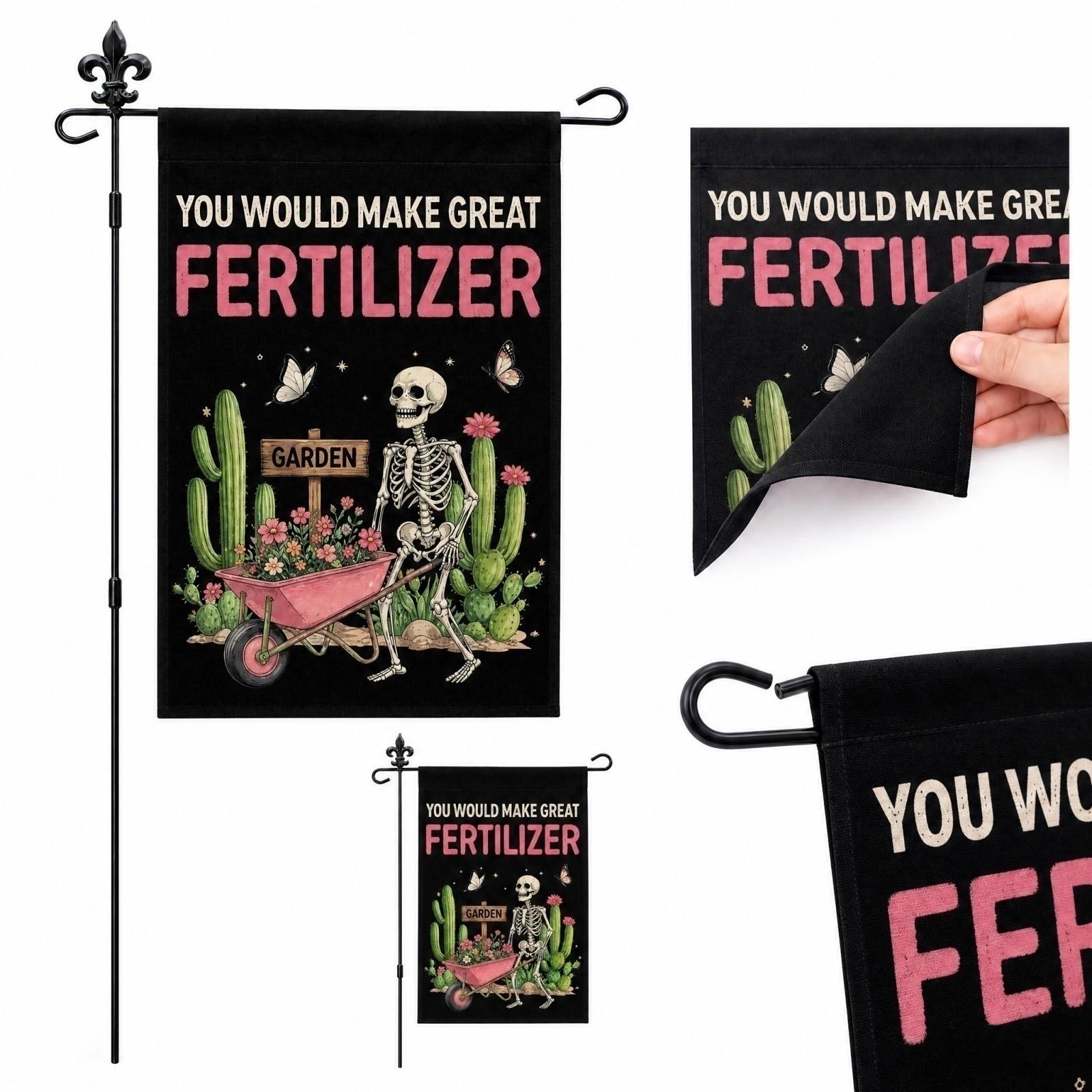 Halloween Garden Flag for Outdoor Decoration, Double-Sided Fall Yard Flag, 1218 Inch One Size