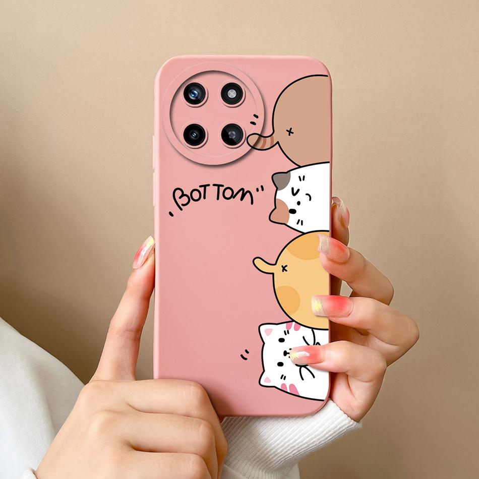 Leisure Style Case For Oppo Realme 11 Pro Plus Full Protection Soft Liquid Silicone Back Cover For Realme11 4G 5G Phone Cases