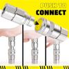 ABBP-2Pcs 1/2Inch NPT Skid Steer Hydraulic Couplers, Flat Face Quick Connect Fittings With 4PCS Dust Covers
