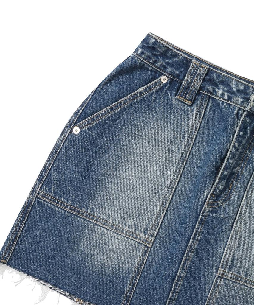 COVERNAT WOMAN Mini Denim Skirt Blue