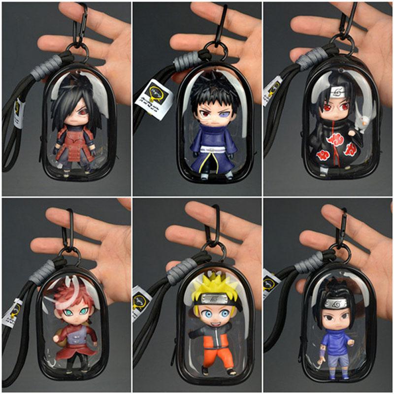 I NEW Naruto Uchiha Obito Itachi Uchiha Naruto Uzumaki Kakashi Keychain Pendant Doll Model Backpack Decor Collection Cartoon Toy