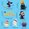 Halloween Window Sticker Pumpkin Witch Bat Castle Pattern Wall Stickers Halloween Decals