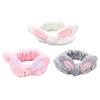 Soft Bunny Ear Makeup Headbands Stretchable Cute Spa Headbands for Makeup Bath Face Wash 3 Pieces Set