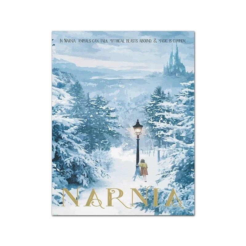 Plagát mapy Narnie Chronicles Of Narnia Výtlačky Vintage štýl Fantasy mapy Nástenné umenie Obraz Obraz na plátne Domov Izba Nástenná dekorácia