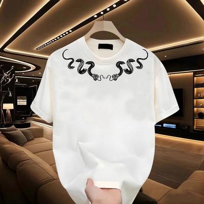 Sommer Herren Damen Rundhals Kurzarm Print T-Shirt Atmungsaktive Sporttops