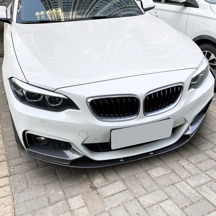 For BMW 2 Series F22 F23 M235i M240i M-Sport 2014 To 2019 Car Spoiler Cover Guard Deflector Lips Front Bumper Splitter Diffuser