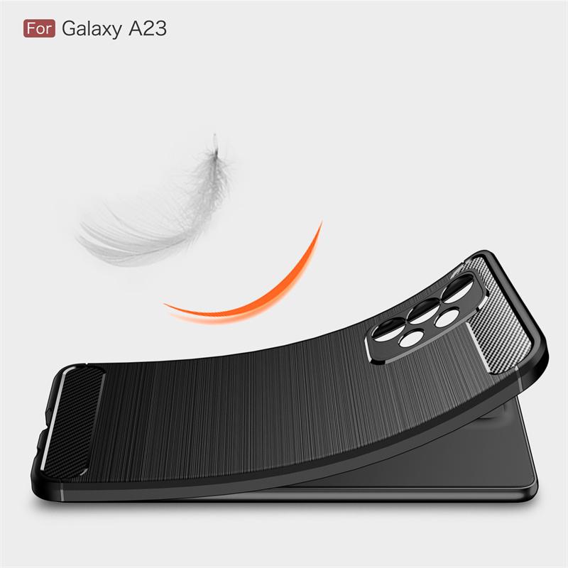 Für Samsung Galaxy A33 A53 A73 5G Hülle Matte Weiche TPU Kohlefaser Handyhüllen Für Galaxy A13 A23 A 33 53 73 2022 Rückseite