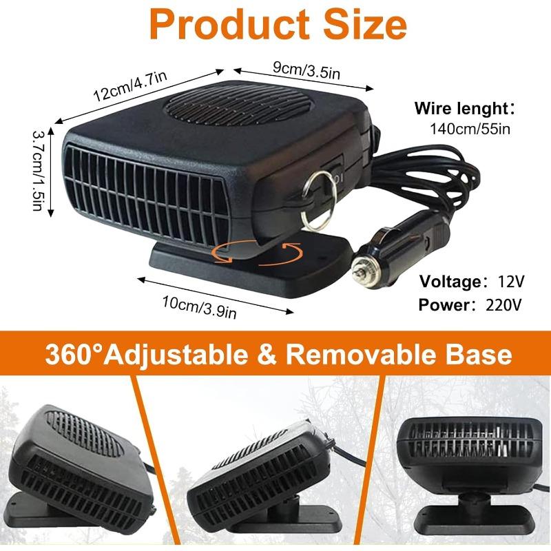 Car Heater 12V/24V 150W 200W Portable Car Heater Fan 2 IN 1 Cooling Heating Auto Windshield Defroster Car Anti-Fog Heater