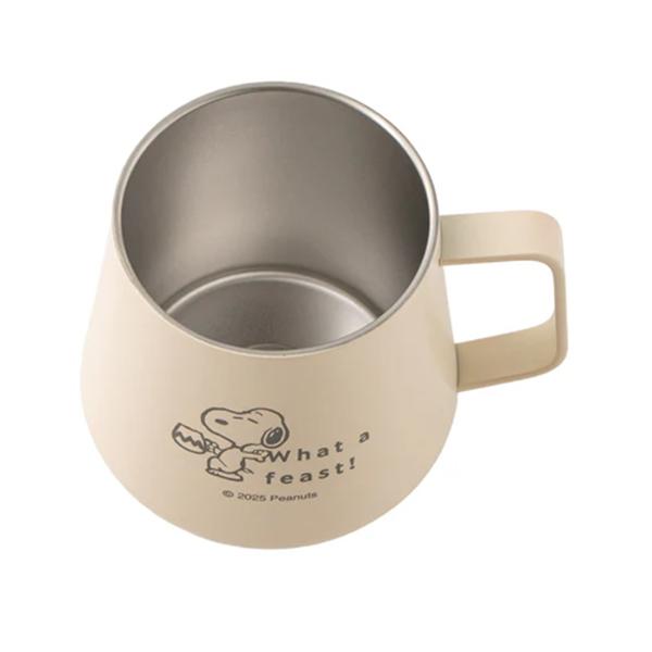 PEANUTS Snoopy Stainless Steel Mug ( What a Feast ! ) Snoopy Japan NEW
