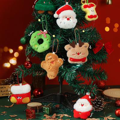 Christmas Tree Santa/Tree/Wreath Hanging Small Plush Soft Mini Stuffed Toy