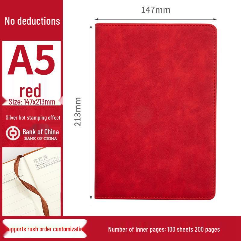 Color-Changing PU Business Notebook: Custom A5/B5 Notepad with Printable Logo for Meeting Minutes.