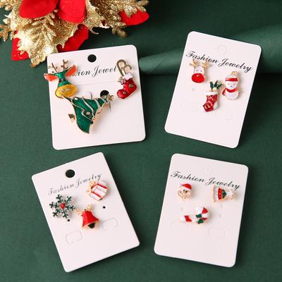 Cartoon Legierung Weihnachten Brosche Abzeichen Schneemann Elch Weihnachtsbaum Pin Set Corsage Zubehör